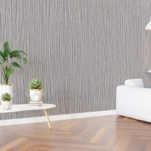Gray- Seersucker Wallcovering